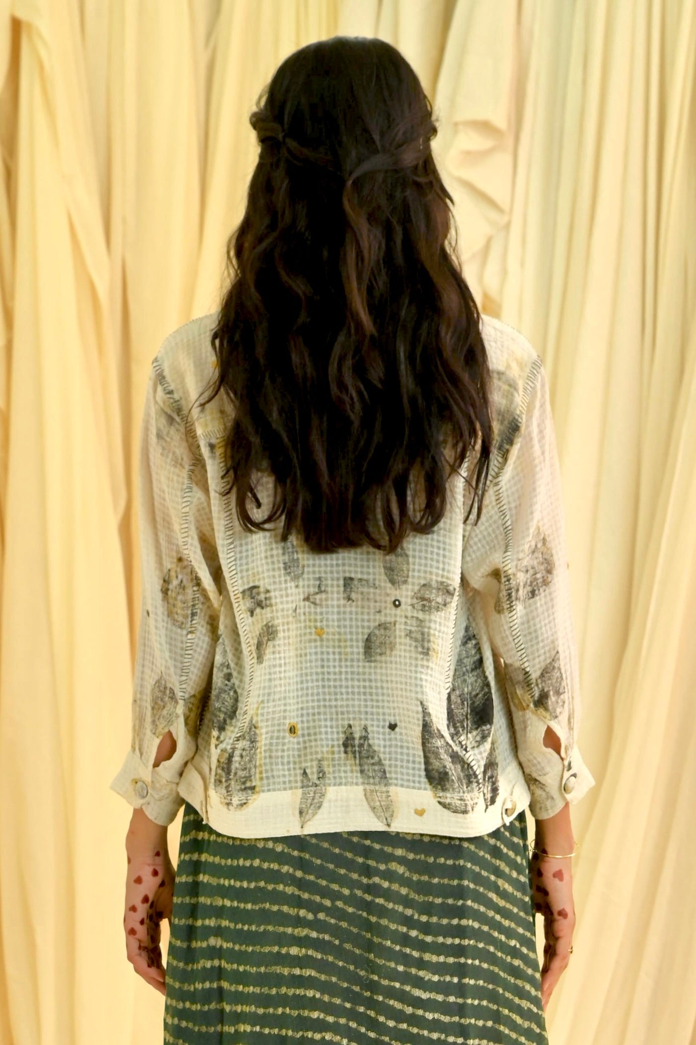 Eco-Printed Mirror Embroidery Over-shirt