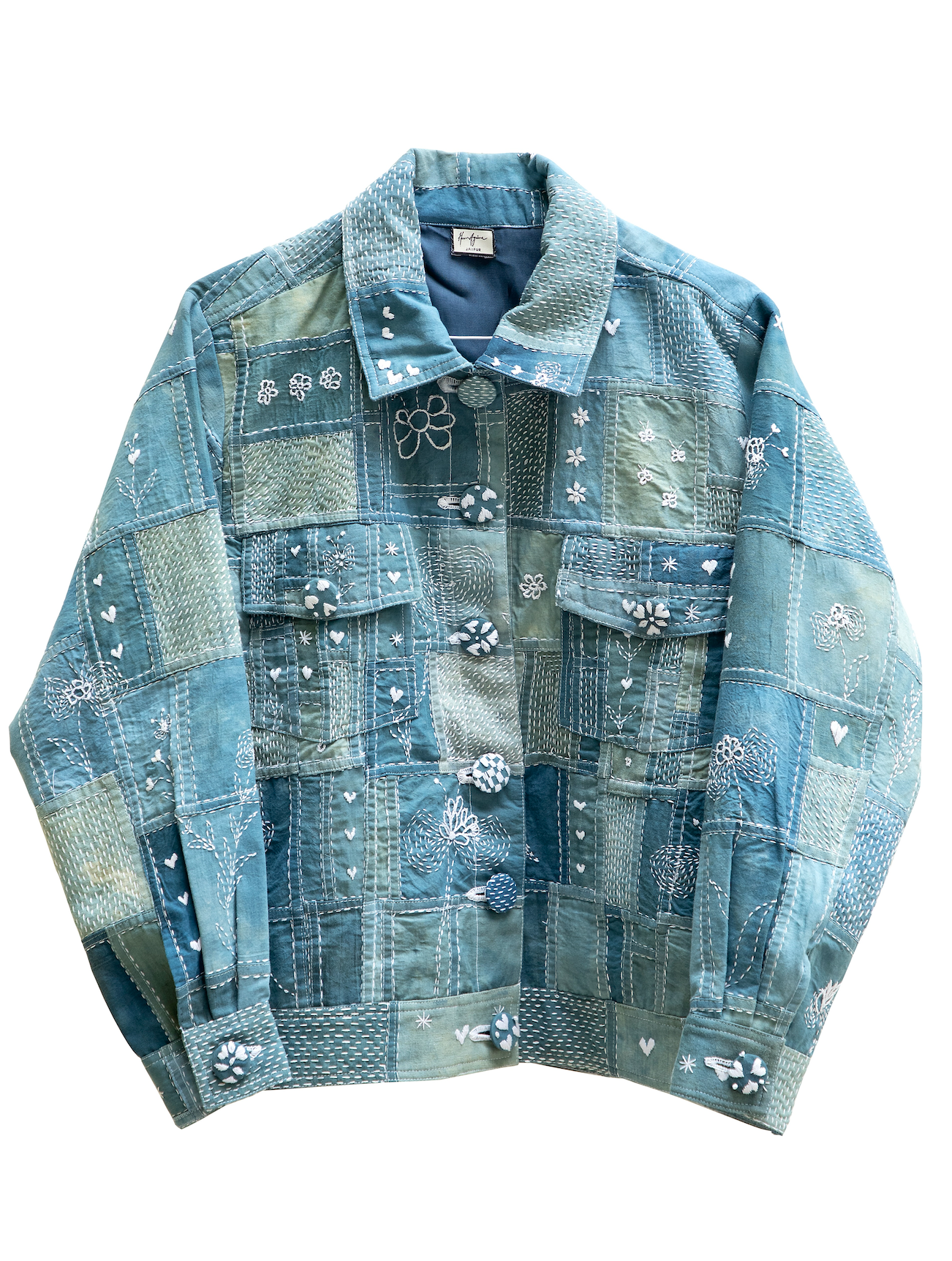 Denim Blue Patchwork Jacket