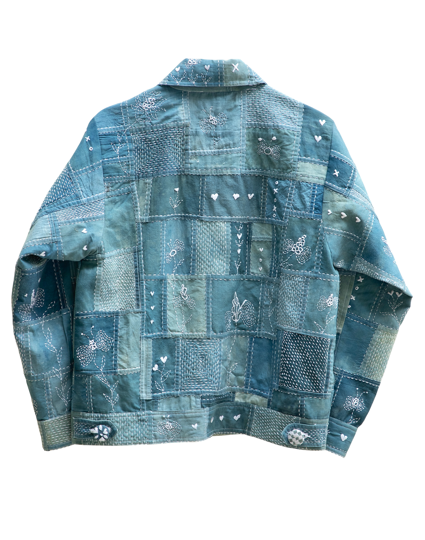 Denim Blue Patchwork Jacket