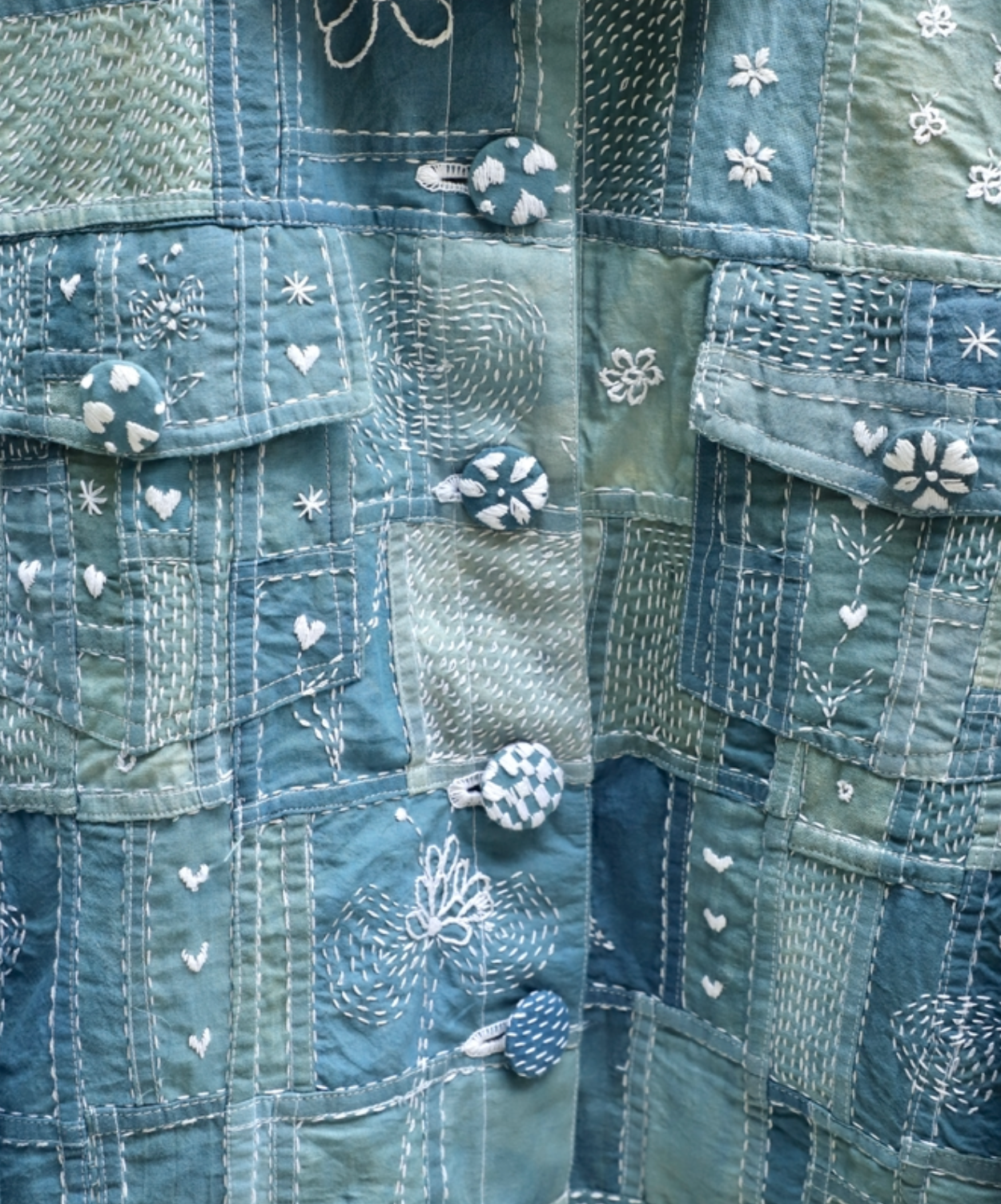 Denim Blue Patchwork Jacket