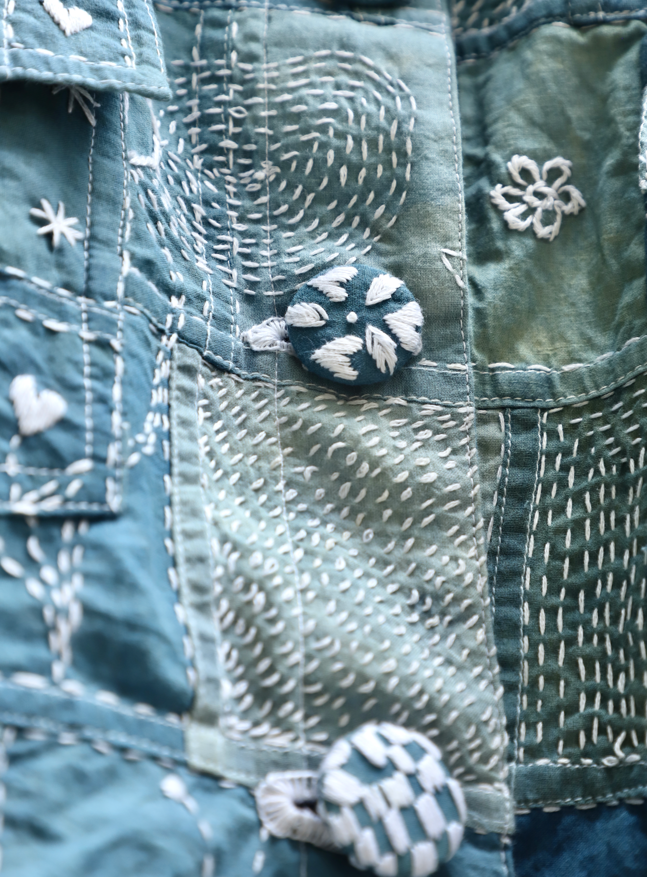 Denim Blue Patchwork Jacket