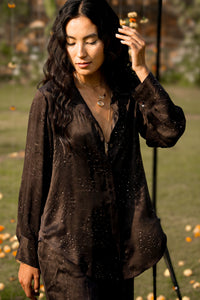Dark Angel Satin Silk Shirt