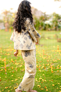Grey Leaf Cotton Co-Ord Set