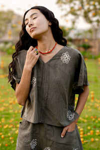 Bandhej Linen Co-ord Set