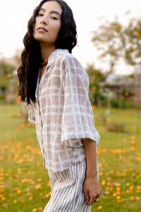 Checkered Kota Doria Shirt