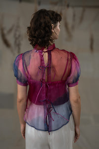 Amethyst Silk Organza Top