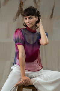 Amethyst Silk Organza Top