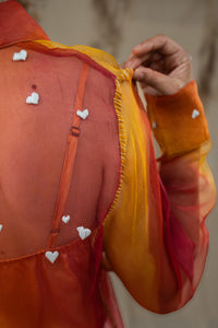 Cuore w Hearts Silk Organza Shirt