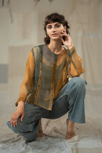 Moss Silk Organza Shirt