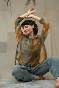 Moss Silk Organza Shirt