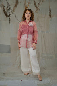 Warm Indradhanush Silk Organza Shirt