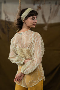 Yellow Eve Silk Organza Top