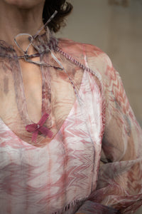 Black Current Silk Organza Dress