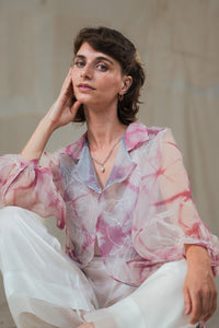 Pink Quartz Silk Organza Jacket