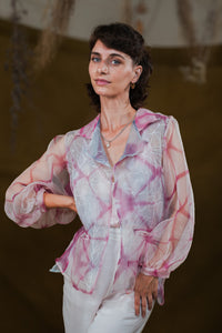 Pink Quartz Silk Organza Jacket