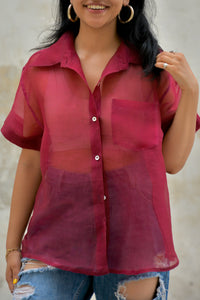 Sappan Silk Organza Shirt