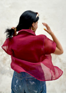 Sappan Silk Organza Shirt