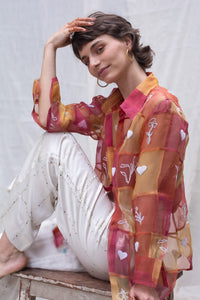 Spring Jogakbo Silk Organza Shirt