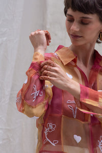 Spring Jogakbo Silk Organza Shirt