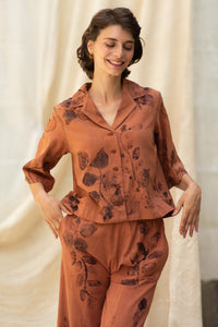 Red Leaf Cotton Co-ord Set