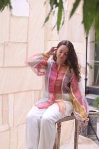 Rainbow Rays Silk Organza Shirt