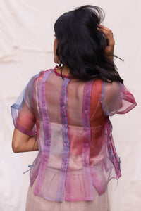 Aurora Silk Organza Shirt Half Sleeve