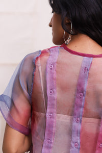 Aurora Silk Organza Shirt Half Sleeve