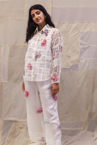 Snow Blossom Silk Shirt