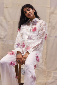 Snow Blossom Silk Shirt