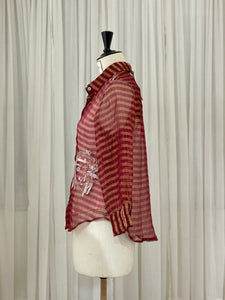 Zari Stripe Shirt Red
