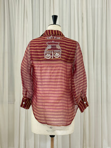 Zari Stripe Shirt Red