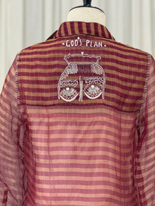 Zari Stripe Shirt Red