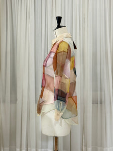 Indradhanush Mosaic Silk Organza Shirt