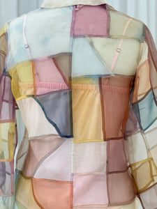 Indradhanush Mosaic Silk Organza Shirt