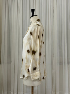Marigold w Swarovski High Satin Silk Shirt