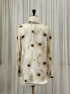 Marigold w Swarovski High Satin Silk Shirt