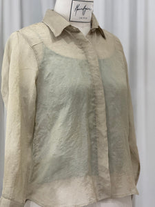 Basic Tissue Silk Green Shirt