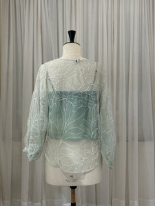 Tinsel Silk Organza Top