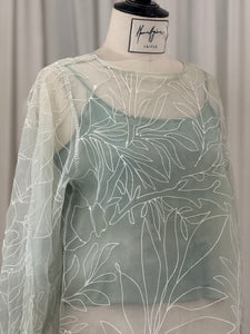 Tinsel Silk Organza Top