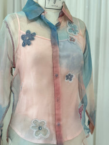 Milka w/Flowers Organza Shirt