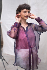 Midnight Potion Silk Organza Shirt