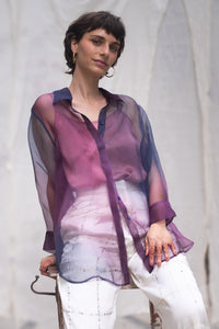 Midnight Potion Silk Organza Shirt