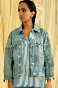 Denim Blue Patchwork - Jacket