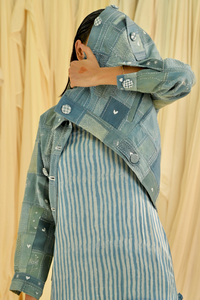 Denim Blue Patchwork - Jacket